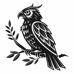 bird, eagle, vector, illustration, animal, cartoon, head, nature, wild, tattoo, hawk, wildlife, black, feather, symbol, raven, beak, drawing, art, animals, logo, design, flying, crow, falcon