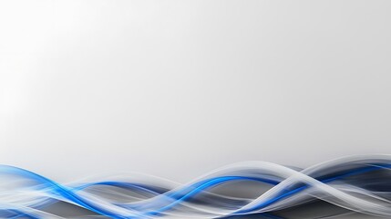 Naklejka premium Wavy blue and white abstract design against a light background with light gradient