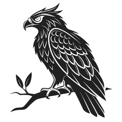bird, eagle, vector, illustration, animal, cartoon, head, nature, wild, tattoo, hawk, wildlife, black, feather, symbol, raven, beak, drawing, art, animals, logo, design, flying, crow, falcon