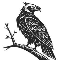 bird, eagle, vector, illustration, animal, cartoon, head, nature, wild, tattoo, hawk, wildlife, black, feather, symbol, raven, beak, drawing, art, animals, logo, design, flying, crow, falcon