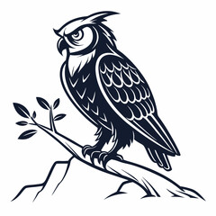 bird, eagle, vector, illustration, animal, cartoon, head, nature, wild, tattoo, hawk, wildlife, black, feather, symbol, raven, beak, drawing, art, animals, logo, design, flying, crow, falcon
