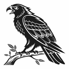 bird, eagle, vector, illustration, animal, cartoon, head, nature, wild, tattoo, hawk, wildlife, black, feather, symbol, raven, beak, drawing, art, animals, logo, design, flying, crow, falcon