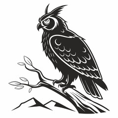 bird, eagle, vector, illustration, animal, cartoon, head, nature, wild, tattoo, hawk, wildlife, black, feather, symbol, raven, beak, drawing, art, animals, logo, design, flying, crow, falcon
