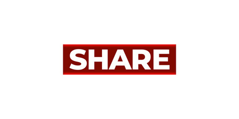 Fototapeta premium Share Button on a Transparent Background