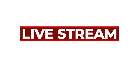 Live Streaming Button on a Transparent Background