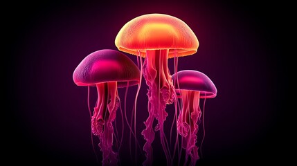 Abstract jellyfish underwater design