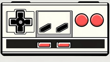 Retro gaming controller, classic design, 80s gaming, nostalgic background, perfect for video game articles
