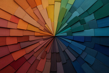 Digital representation of a gradient color wheel showing smooth transitions between vibrant hues and shades 