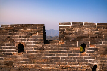 Great Wall of China, famous landmark in autumn landscape