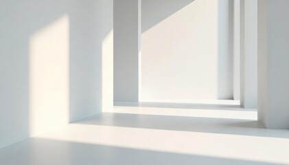 Fototapeta premium Elegant white minimalist design, pure aesthetic , bright, product, graphic