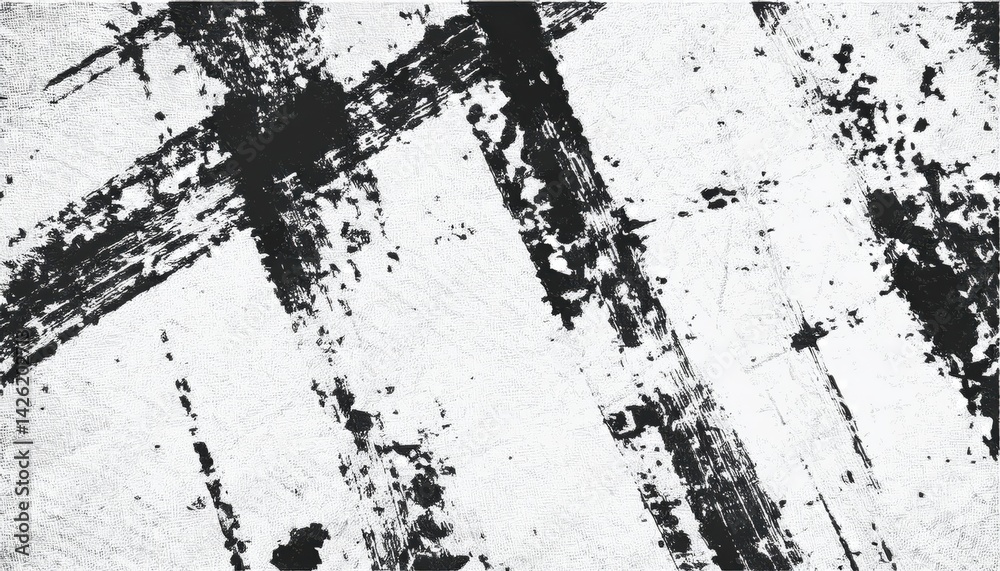 Aufkleber  abstract black ink splatter texture on white background for grunge design, vector backdrop for web design, print media, branding, digital artwork