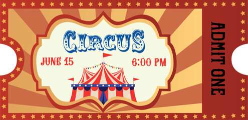 Vintage circus ticket