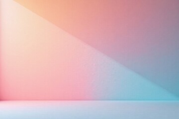 Obraz premium Pastel-Colored Wall with Light and Shadow, Ideal for Presentation or Product Display