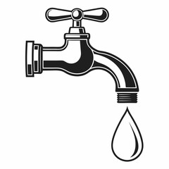 Water Tap with Droplet 