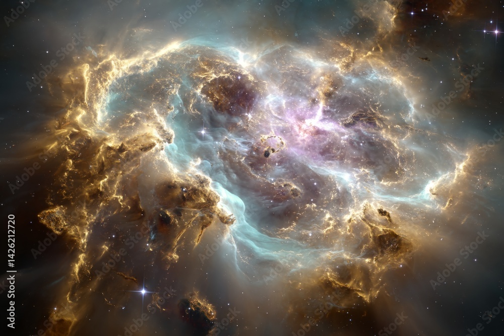 Aufkleber cosmic formation captured in stunning detail showing vibrant colors and swirling gases in deep space