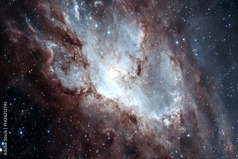 Poster Exploration of vibrant cosmic nebula in deep space captured from advanced telescopic technology