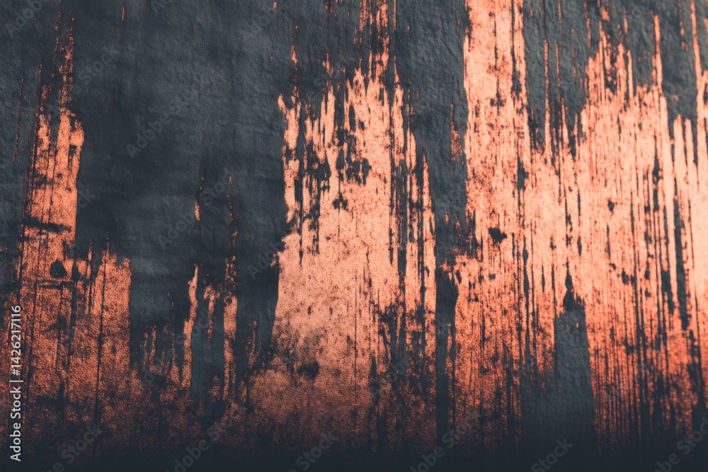 Aufkleber rustic texture with contrasting dark and metallic hues on a weathered surface