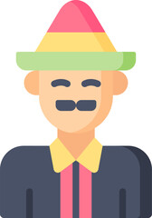 mariachi illustration on a white background    