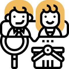 market research illustration on a white background     