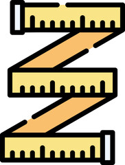 measuring tape illustration on a white background     