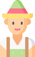 mexican man illustration on a white background     