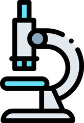 microscope illustration on a white background     