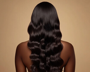Beautiful hair of a beauty, hairstyle advertising design