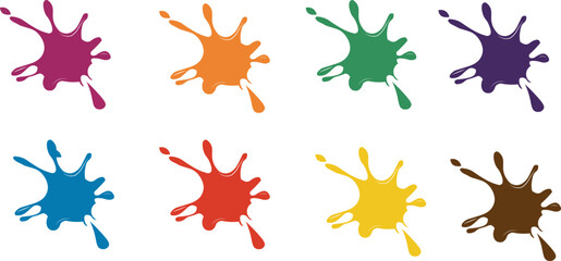 vector illustration of colorful splashes