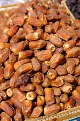 Bulk mabroom dates at the market stall.