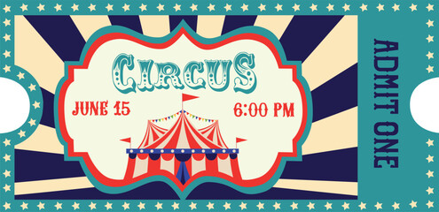Vintage circus ticket