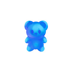 Cute blue gummy bears. Hand drawn style