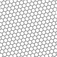 Naklejka premium Hexagon mesh bee background on a white. Honeycomb bee net with a transparent background