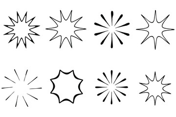Starburst Silhouettes Collection - Versatile Design Elements