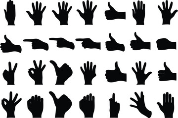 Hand Gesture Silhouettes - Isolated Gesture Collection