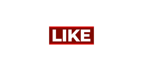 Like Button on a Transparent Background