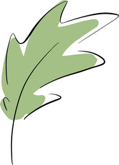 Falling Leaf Logo Decorative Gentle Illustration Simple Design