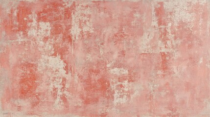 Textured, muted coral wall surface with light gray patinas.