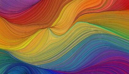 Vibrant Rainbow Line Streak Across Minimalist Background, Showcasing a Bold Spectrum of Colors Amidst Clean Composition, Perfect for Digital Art, Home Decor, or Design Inspiration.