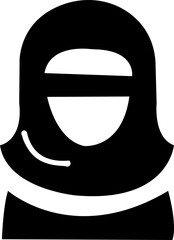 muslim woman with hijab icon on white background. muslim woman with hijab icon symbol design. Simple element illustration from Other concept. Vector, EPS 10, isolated on transparent background