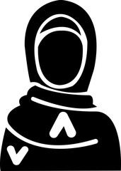 muslim woman with hijab icon on white background. muslim woman with hijab icon symbol design. Simple element illustration from Other concept. Vector, EPS 10, isolated on transparent background