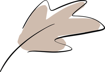 Obraz premium Falling Leaf Logo Decorative Gentle Illustration Simple Design