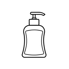 Hand Wash Line Icon Vector-Hygiene and Sanitation Symbol for Health, Safety, and Cleaning Designs