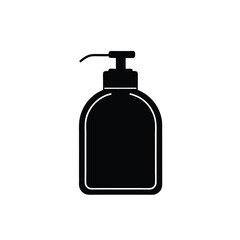 Hand Soap Bottle Vector Icon Illustration – Hygiene Product Icon for Bathroom, Office, and Hospital Design