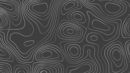 Topographic map linear background. Abstract vector seamless pattern. Contour topographic. Isolines height lines. Abstract geographic mountain illustration.