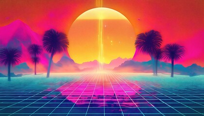 Naklejka premium Vintage Retro Futurism A Blend of s and s High Fashion Styles in a Poster with a Captivating ss Aesthetic, Evoking Nostalgia for the Past and Anticipation of the Future.