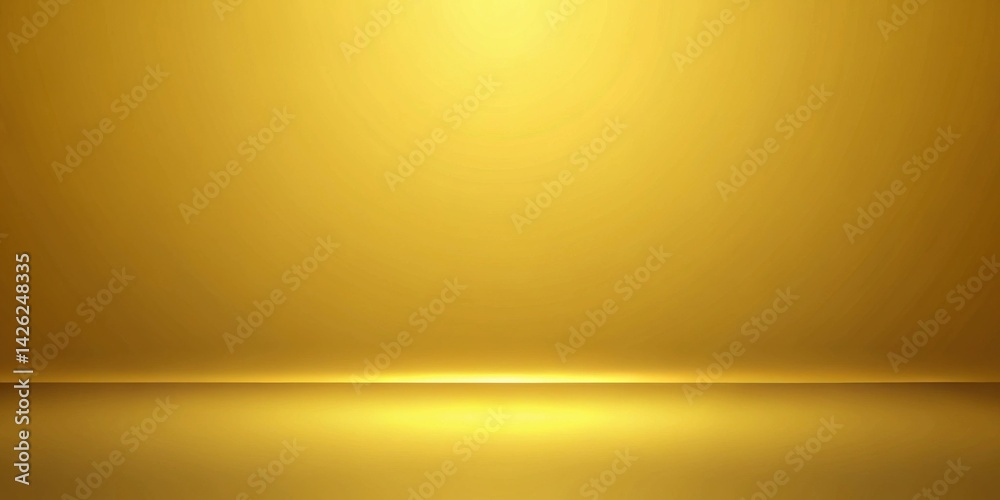 Poster Golden gradient background with subtle lighting effects, ideal for product display or design projects
