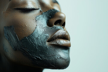 Gentle skincare scene with focus on facial calm. The concept reflects serenity and modern beauty routine