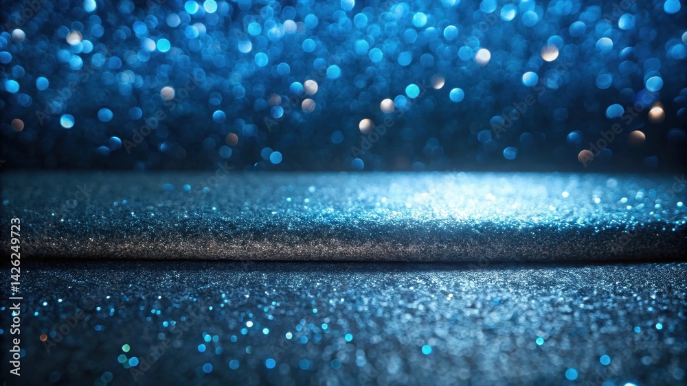 Aufkleber serene blue glitter background with subtle textured layer