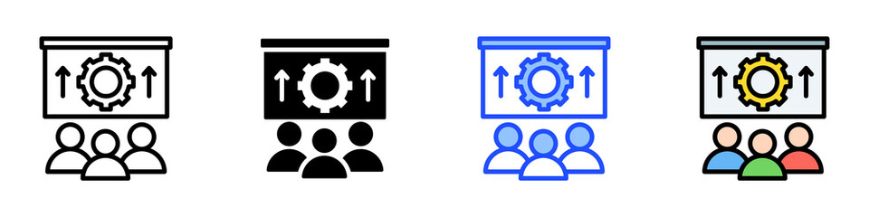 Capacity Building Icon Set With Multiple Style Collection