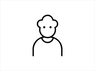 Simple Chef Icon Silhouette